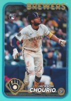 2024 Topps Update #US240 Jackson Chourio Aqua Baseball Card