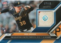 2024 Topps Now #407A Paul Skenes Game-Used Ball Relic-Blue Baseball Card