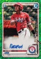 2020 Bowman Chrome Prospect Autographs #CPABL Bayron Lora Green Shimmer Baseball Card