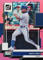 2022 Panini Donruss #216 Nate Lowe Holo Pink Baseball Card