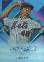 2020 Topps Fire Fire Autographs #FAJD Jacob DeGrom Blue Baseball Card