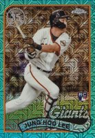 2024 Topps Silver Pack 1989 Chrome Promo #49 Jung Hoo Lee Series 2-Aqua Refractor Baseball Card