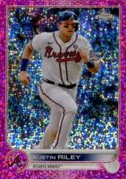 2022 Topps Chrome #116 Austin Riley Magenta Speckle Refractor Baseball Card