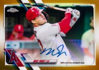 2021 Topps Chrome Update Autographs #MT Mike Trout Gold Refractor Baseball Card