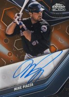 2023 Topps Chrome Black Autograph #MP Mike Piazza Orange Baseball Card
