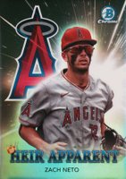 2022 Bowman Draft Heir Apparent #HA11 Zach Neto Green Refractor Baseball Card