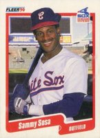 1990 Fleer #548 Sammy Sosa Baseball Card