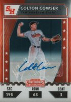 2021 Panini Elite Extra Edition College Tickets Optic #CTOCC Colton Cowser Signature Baseball Card