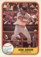 1981 Fleer #481 Kirk Gibson Baseball Card