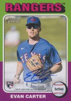 2024 Topps Heritage Real One Autographs #ROAEC Evan Carter Baseball Card