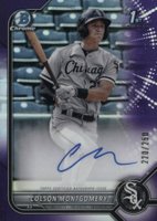 2022 Bowman Chrome Prospect Autographs #CPACMY Colson Montgomery Purple Refractor Baseball Card