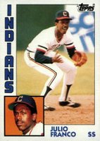 1984 Topps #48 Julio Franco Baseball Card