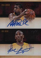2013 Panini Timeless Treasures Dual Signatures #DS-8 Bryant/Johnson Black 1/1 Basketball Card