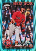 2024 Topps Chrome #118 Ceddanne Rafaela Aqua Raywave Baseball Card