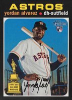 2020 Topps Heritage #54 Yordan Alvarez Action Baseball Card
