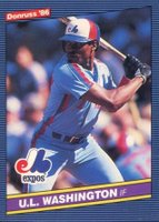 1986 Donruss #498 U.L. Washington Baseball Card