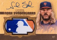 2019 Topps Dynasty Autographed MLB Logo Patch 1/1 #AMLBNS Noah Syndergaard Baseball Card