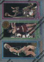 1996 Topps Finest Reprint #22 Bird/Erving/Johnson w/Coating Basketball Card