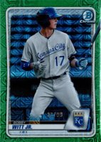 2020 Bowman Chrome Mega Box #BCP160 Bobby Witt Jr. Green Refractor Baseball Card