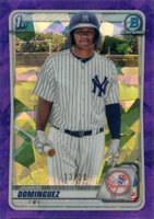 2020 Bowman Chrome Sapphire Edition #BCP8 Jasson Dominguez Purple Baseball Card