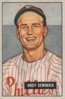1951 Bowman #51 Andy Seminick Baseball Card
