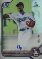 2022 Bowman Chrome Prospect Autographs #CPAEL Eddys Leonard Refractor Baseball Card