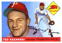 1955 Topps #46 Ted Kazanski Baseball Card