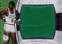2005 UD Exquisite Collection Extra Exquisite #EX-BR Bill Russell Basketball Card