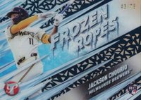2024 Topps Pristine Frozen Ropes #FR27 Jackson Chourio Blue Baseball Card