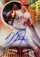 2018 Topps High Tek Pyroteknics Autographs #PYTMT Mike Trout Baseball Card