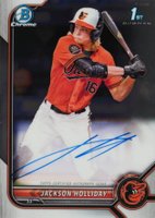 2022 Bowman Draft Chrome Draft Pick Autographs #CDAJH Jackson Holliday Baseball Card