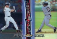 1999 Finest Split Screen #SS5 Cal Ripken/Tony Gwynn Non-Refractor/Refractor Baseball Card