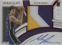 2021 Panini Immaculate Collection Premium Patch Autographs #PPAARV Austin Reaves Red Basketball Card