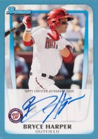 2011 Bowman Prospects #BP1 Bryce Harper Autograph-Blue Baseball Card