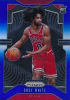 2019 Panini Prizm #253 Coby White Blue Prizm Basketball Card