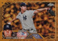 2023 Topps Gilded Collection #97 Gerrit Cole Wave Gold Etch Baseball Card