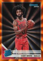 2019 Panini Donruss #206 Coby White Orange Laser Basketball Card