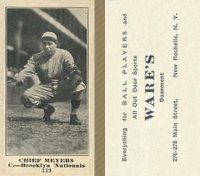 1916 Wares #119 Chief Meyers Baseball Card