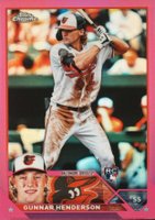 2023 Topps Chrome #2 Gunnar Henderson Pink Refractor Baseball Card
