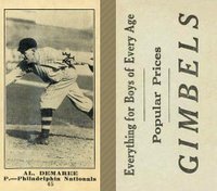 1916 Gimbels #45 Al Demaree Baseball Card