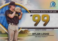 2023 Bowman Scouts' Top 100 #BTP99 Dylan Lesko Baseball Card