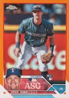 2023 Topps Chrome Update 2023 All-Star Game #14 Josh Jung Orange Refractor Baseball Card