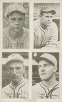 1937 Four-on-one Exhibits # Hubbell/Leslie/Mancuso/Ott Baseball Card