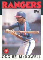 1986 Topps #480 Oddibe McDowell Baseball Card
