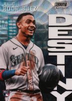 2022 Topps Stadium Club Chrome Dynasty and Destiny #3B Julio Rodriguez Wave Refractor Baseball Card