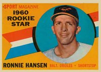 1960 Topps #127 Ronnie Hansen Rookie Star Baseball Card