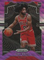 2019 Panini Prizm #253 Coby White Purple Wave Basketball Card