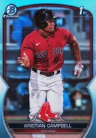 2023 Bowman Draft #BDC125 Kristian Campbell Chrome-Sky Blue Baseball Card