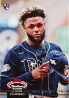 2024 Topps Stadium Club #223 Junior Caminero Rookie Design Variation Baseball Card