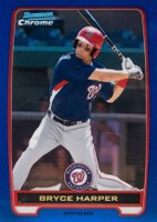 2012 Bowman Prospects #BCP10 Bryce Harper Chrome-Blue Refractor Baseball Card